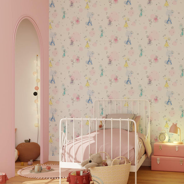 Papier peint intissé DISNEY PRINCESSES coloris multicolore