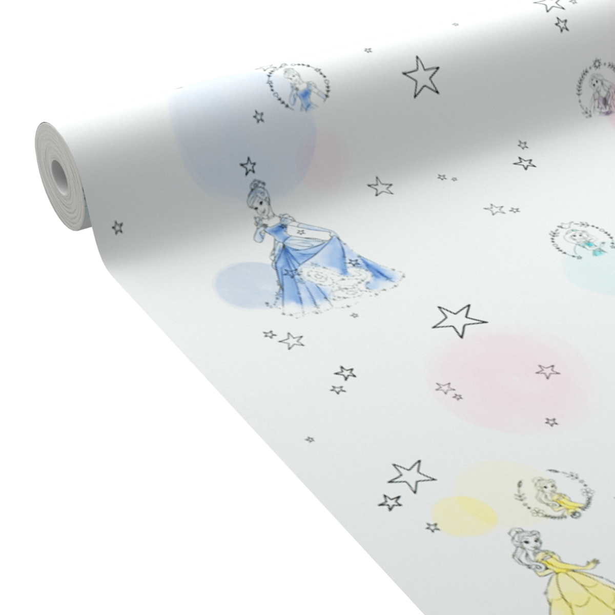 Papier peint intissé Disney princesses Multicolore