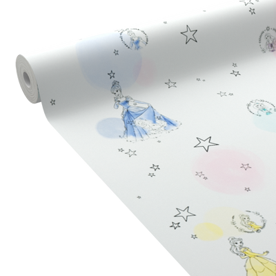 Papier peint intissé Disney princesses Multicolore