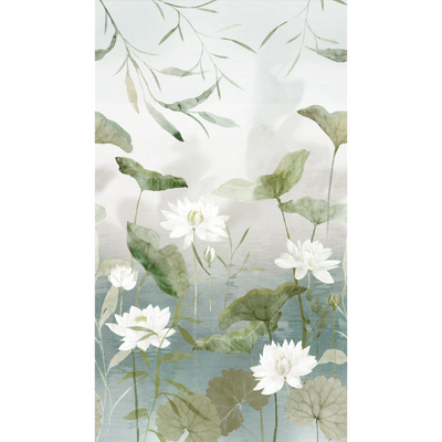 4MURS Papier peint panoramique L Nynfea Camaïeux de verts Satiné