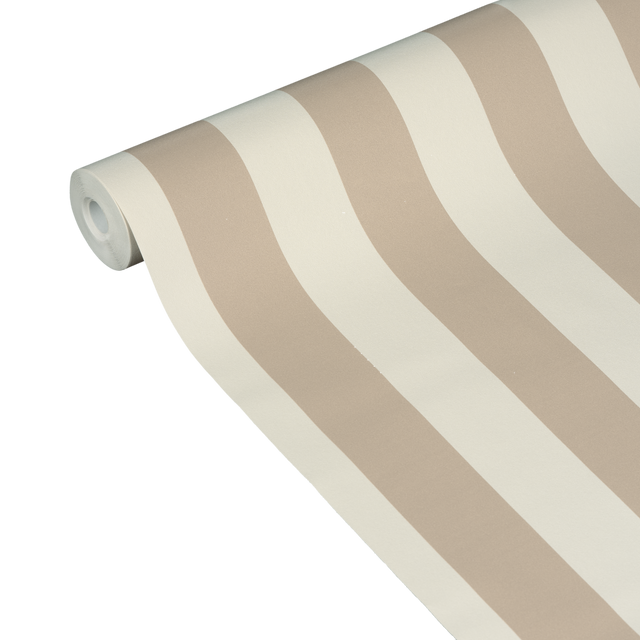 4MURS Papier peint intissé OPAL STRIPE coloris beige nude