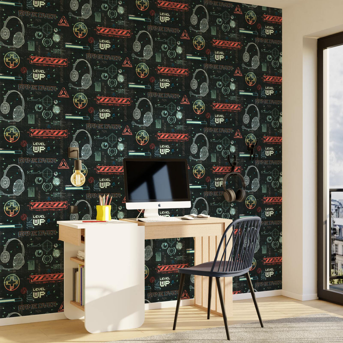 Papier peint Games Multicolore