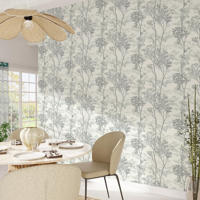 Papier peint intissé ERNEST coloris noir et blanc