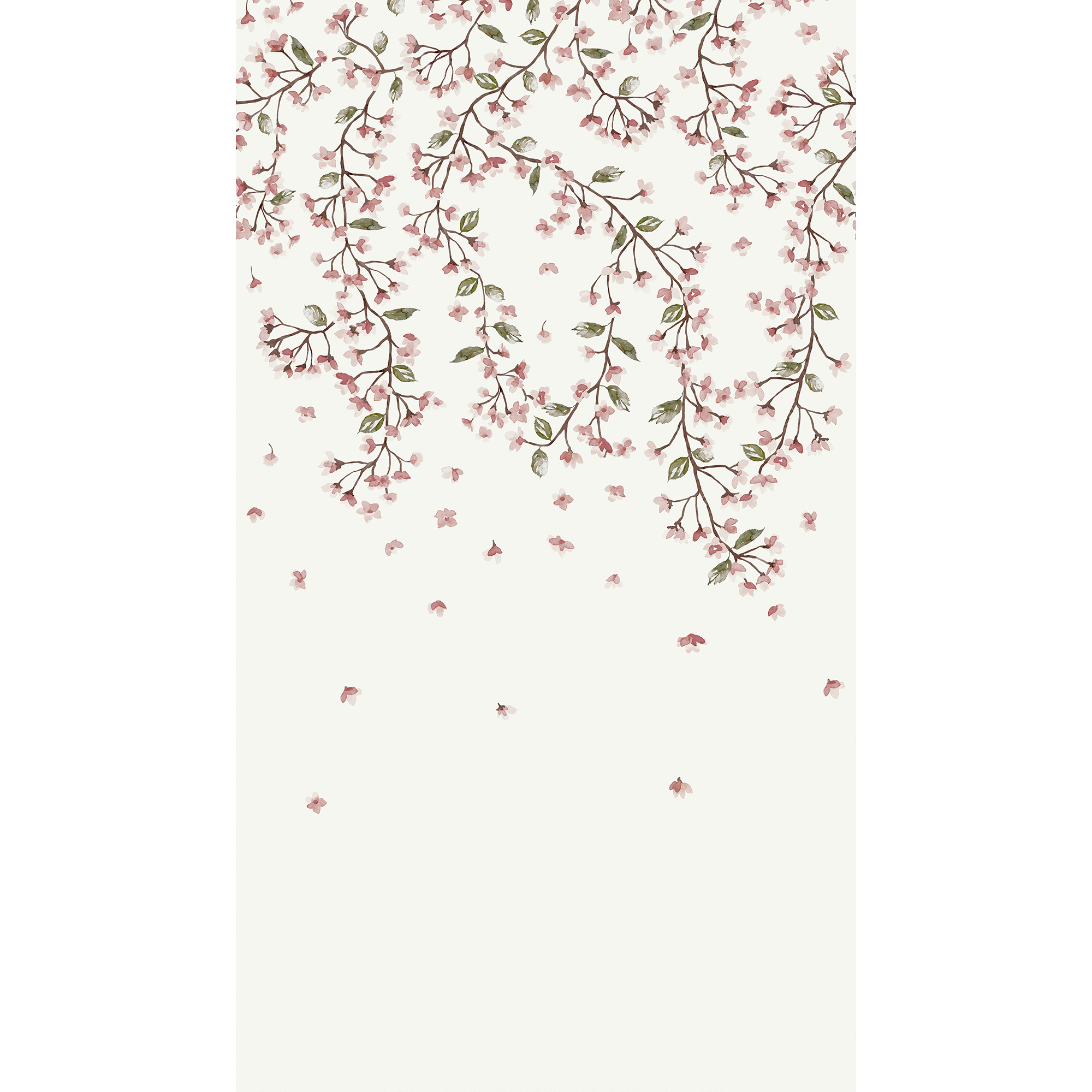 4MURS Papier peint panoramique L Lady blossom Rose poudré Satiné