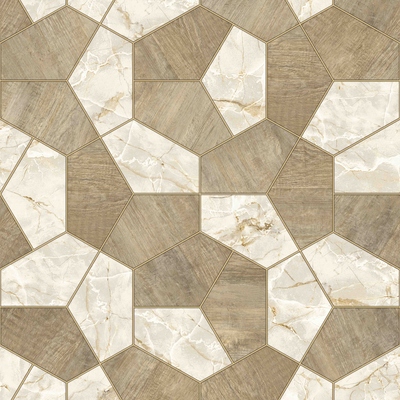 4MURS Papier peint intissé Lowell Beige et brun