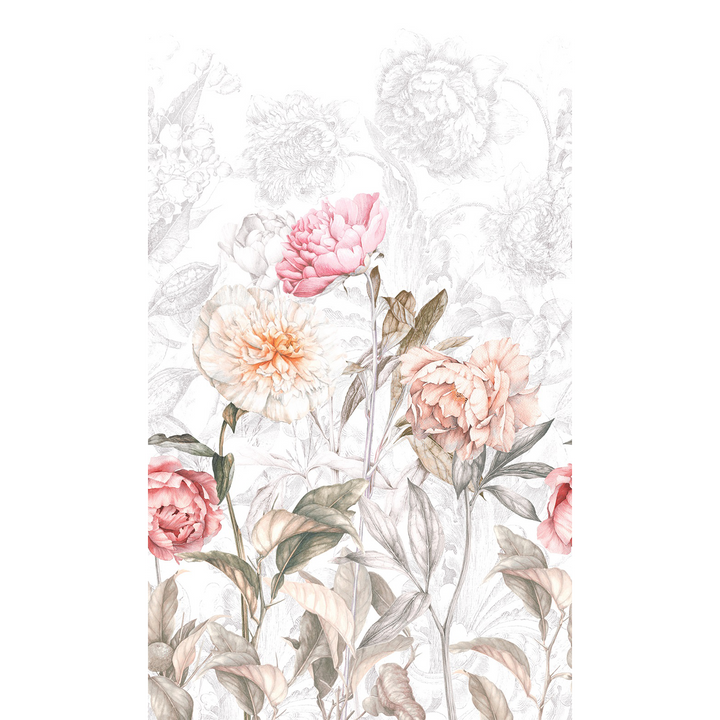 4MURS Papier peint panoramique L Armance Rose-orange poudré Satiné