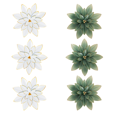 Déco murale métal Alya Blanc