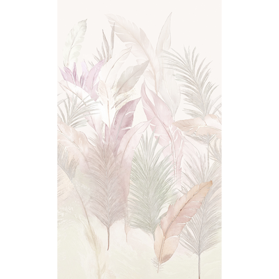 4MURS Papier peint panoramique L Plumetis Rose poudré Satiné