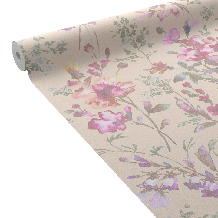 COSMOLIVING Papier peint intissé Petal poetry Multicolore