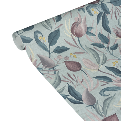 COSMOLIVING Papier peint intissé Still bloom Multicolore Structuré