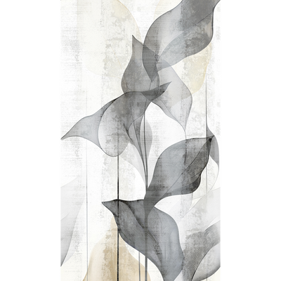 COSMOLIVING Papier peint panoramique L Translucent grace Blanc grisé et anthracite Satiné