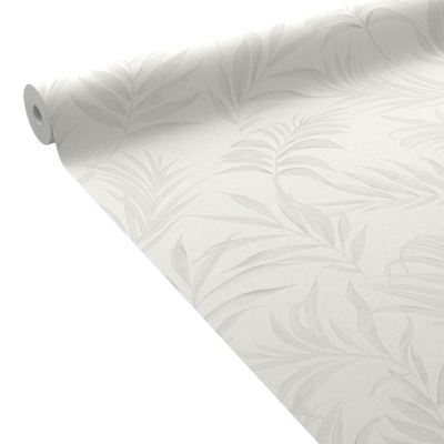 COSMOLIVING Papier peint intissé Midnight botanica Blanc
