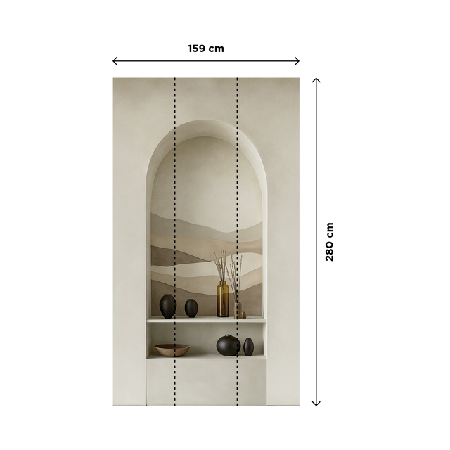 CosmoLiving Papier peint panoramique L CLAY MIRAGE 159 x 280 cm