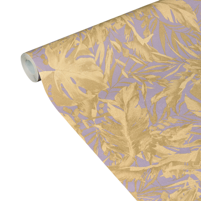 COSMOLIVING Papier peint intissé Earthlines Mauve et doré Trame