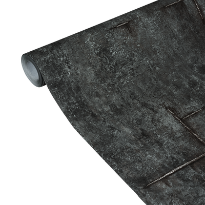 COSMOLIVING Papier peint intissé Graphite groove Gris anthracite Structuré