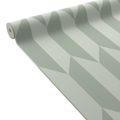 COSMOLIVING Papier peint intissé Graphic groove Vert d'eau