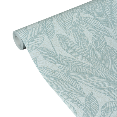 COSMOLIVING Papier peint intissé Golden fern Bleu azurin Trame
