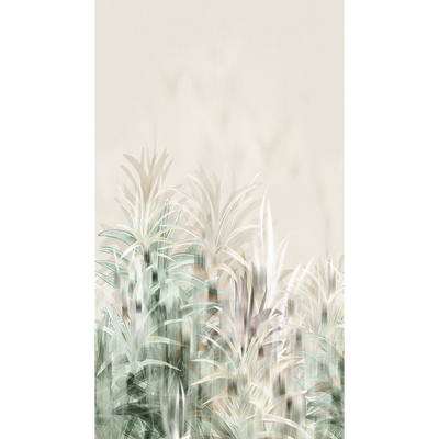 COSMOLIVING Papier peint panoramique L Brookfield place Vert feuille et lin Satiné