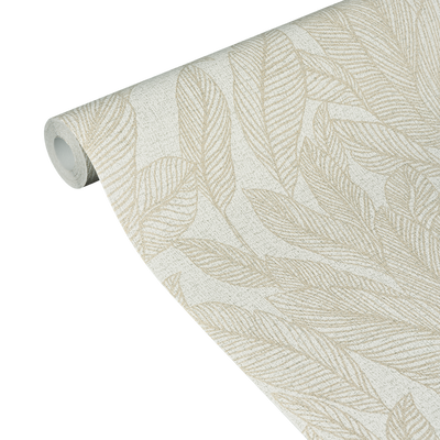 COSMOLIVING Papier peint intissé Golden fern Beige clair