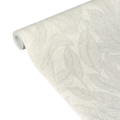 COSMOLIVING Papier peint intissé Golden fern Blanc chaud