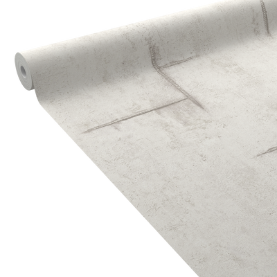 COSMOLIVING Papier peint intissé Graphite groove Blanc grisé Structuré