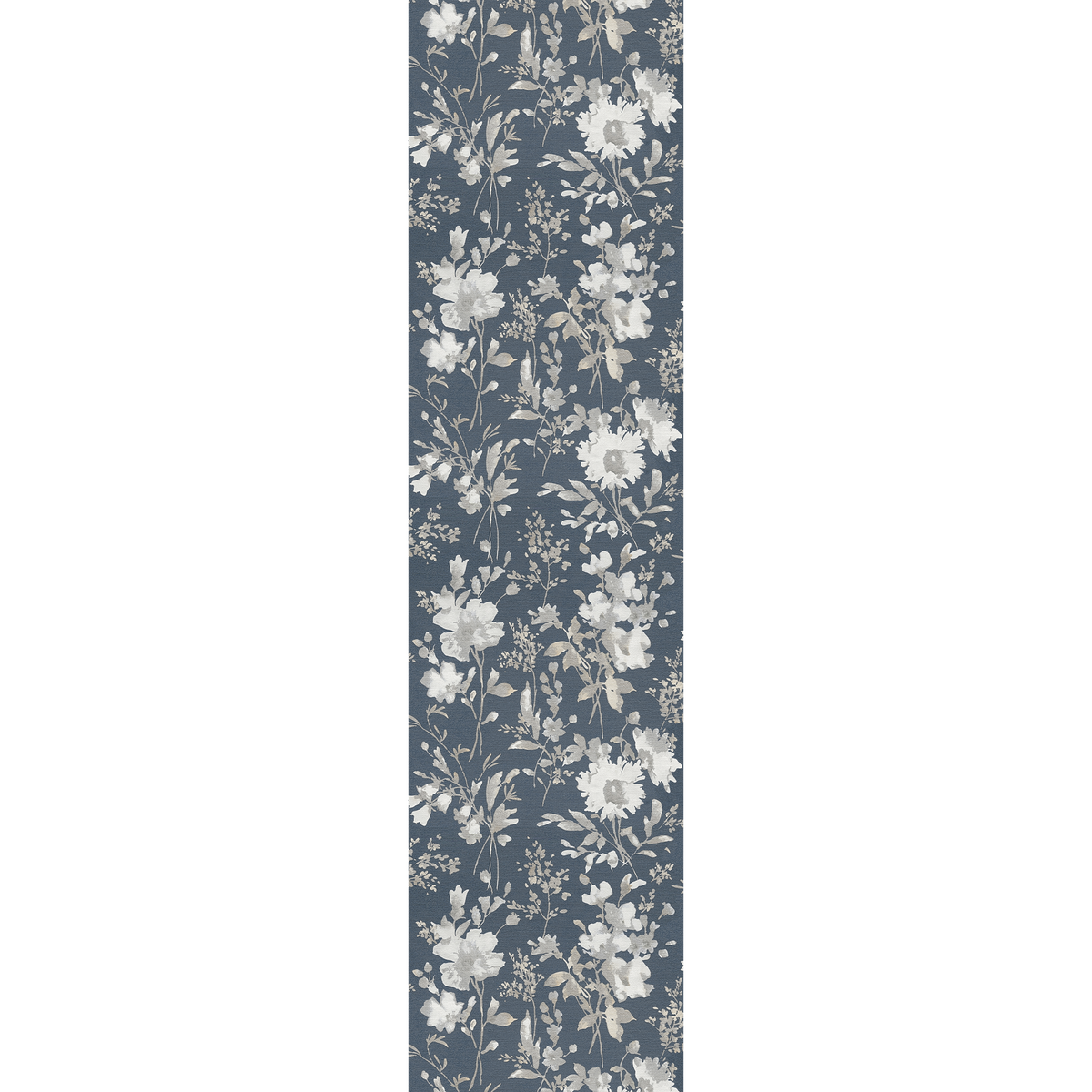 COSMOLIVING Papier peint intissé Petal poetry Bleu nuit et argenté Trame