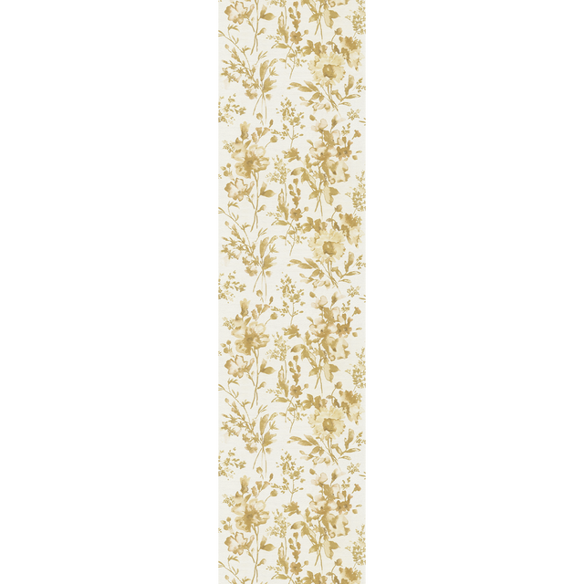 CosmoLiving Papier peint intissé PETAL POETRY blanc et doré