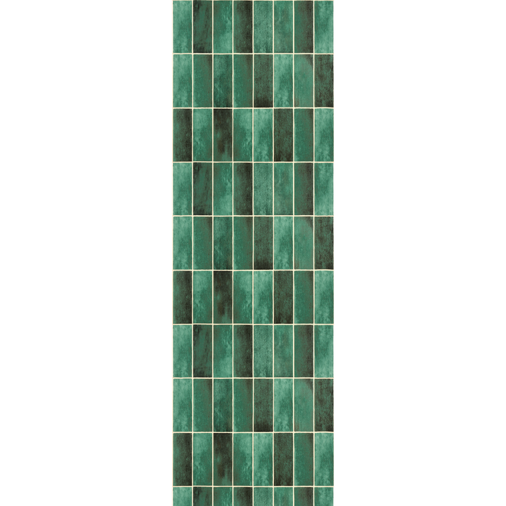 4MURS Papier peint intissé Zellige Vert bouteille