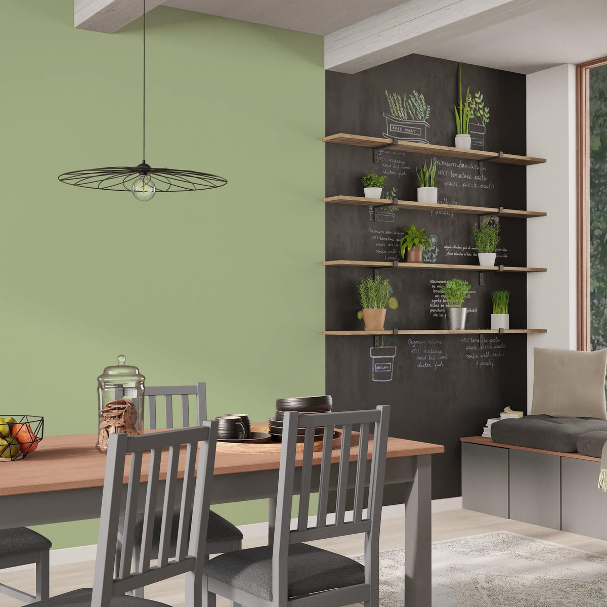 SAPHYR Peinture Saphyr Vert amande Satiné 2,5L