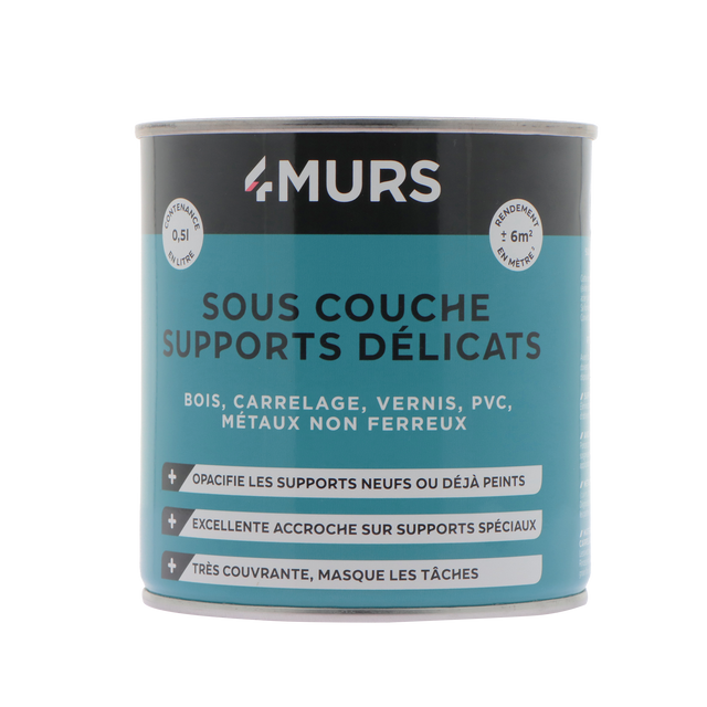 Peinture SOUS COUCHE SUPPORTS DÉLICATS Peinture blanc 0,5 L