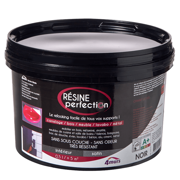 Résine perfection Peinture Rénovation RÉSINE Peinture gris galet Satiné 0,5 L