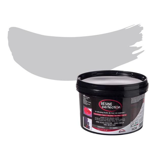 Résine perfection Peinture Rénovation RÉSINE Peinture gris galet Satiné 0,5 L