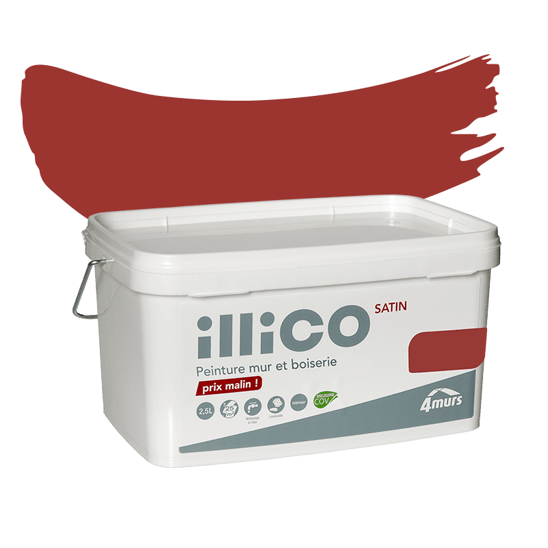 ILLICO Peinture Illico Rouge néon Satiné 2,5L