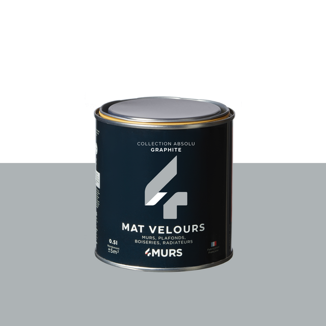 Absolu Peinture Finition Peinture graphite Mat 0,5 L