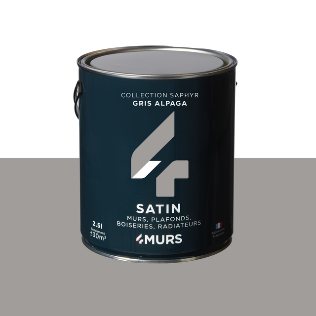 Saphyr Peinture Multi-supports Peinture gris alpaga Satiné