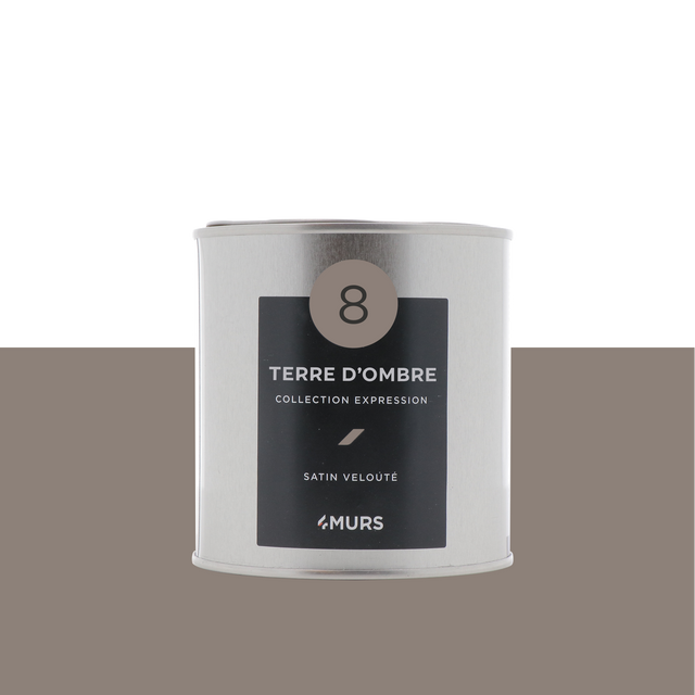 Expression Peinture Finition Peinture terre d'ombre Satiné 0,5 L