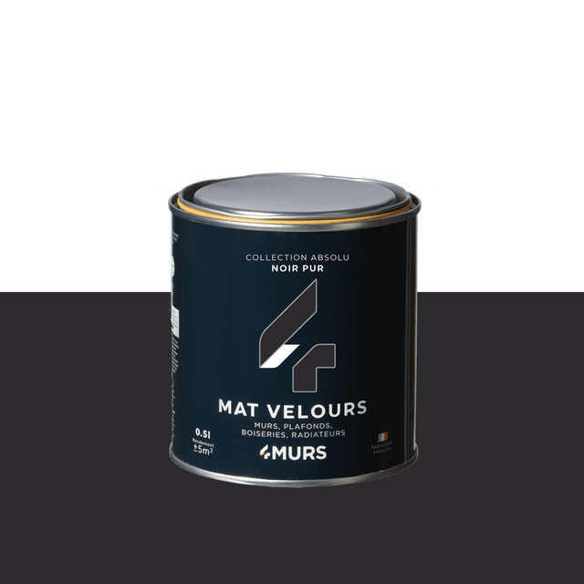 Absolu Peinture Finition Peinture noir Mat 0,5 L