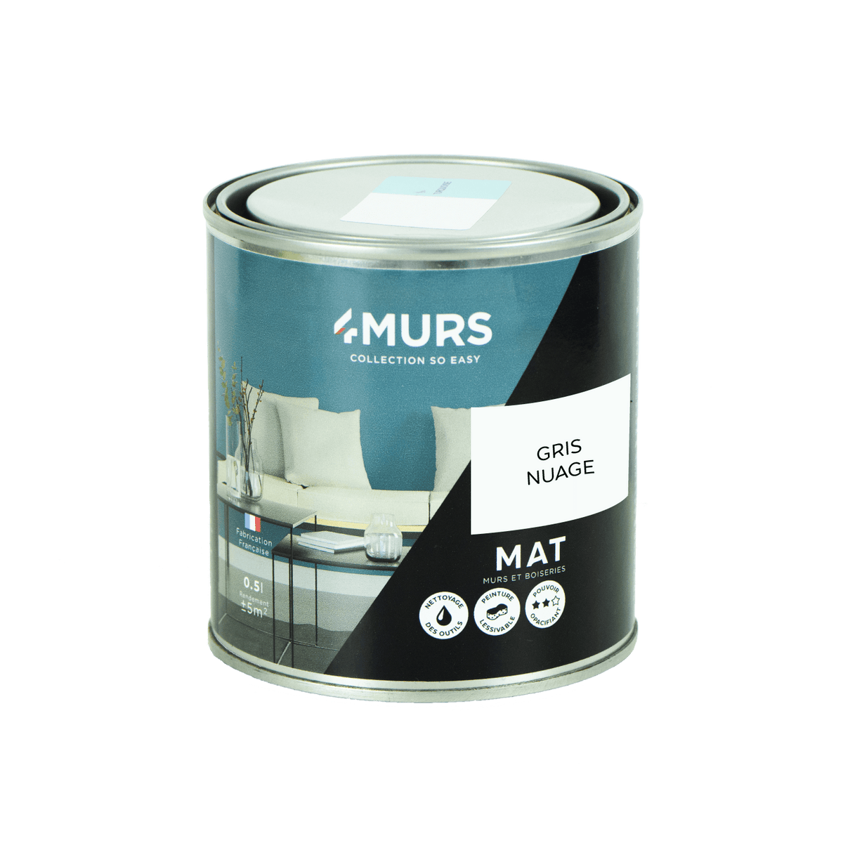 SO EASY Peinture So easy Gris nuage Mat  0,5L