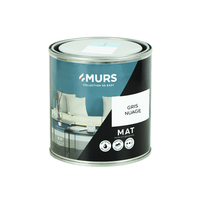 So Easy Peinture Finition Peinture gris nuage 0,5 L