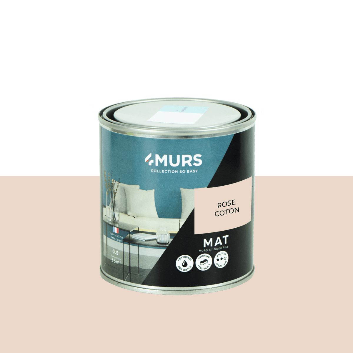 SO EASY Peinture So easy Rose coton Mat  0,5L