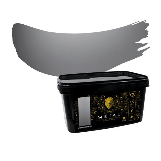 Richard Peinture METAL Peinture argent précieux Satiné 2 L