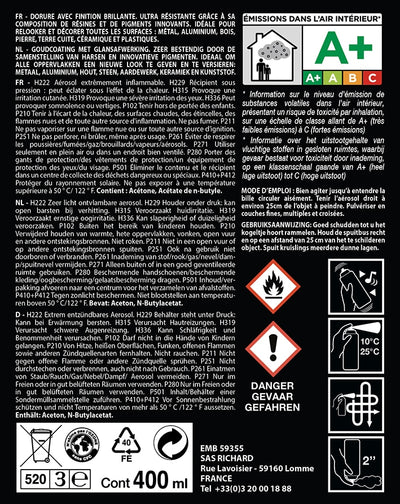 RICHARD Peinture Dorure Cuivre Brillant 0,4L