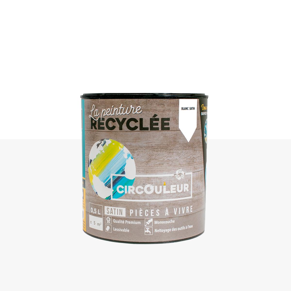 CIRCOULEUR Peinture Circouleur Blanc Satiné 0,5L