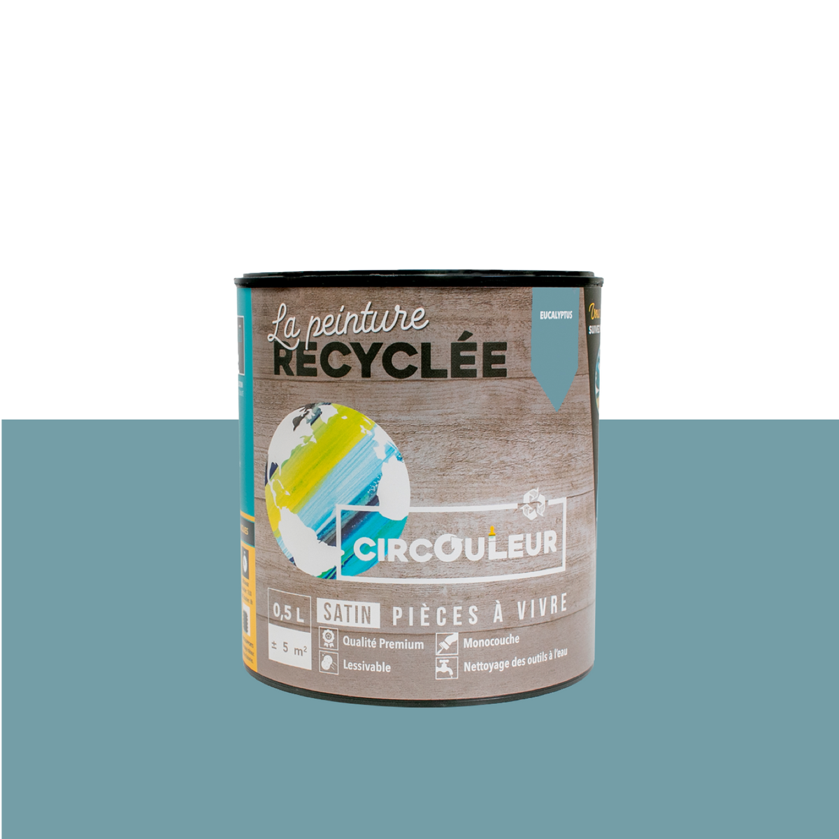 CIRCOULEUR Peinture Circouleur Eucalyptus Satiné 0,5L