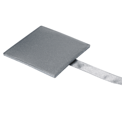 Embrasse aimantée Nacre carrée Argent Plastique