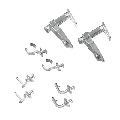 Support barre à rideau vitrage Vitrage classique Transparent Plastique