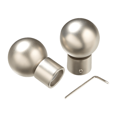 Embout Pyrite Satin nickel Métal brossé