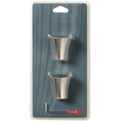 Embout Pyrite Satin nickel Métal brossé