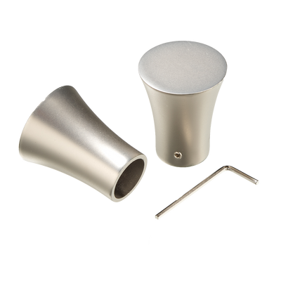 Embout Pyrite Satin nickel Métal brossé