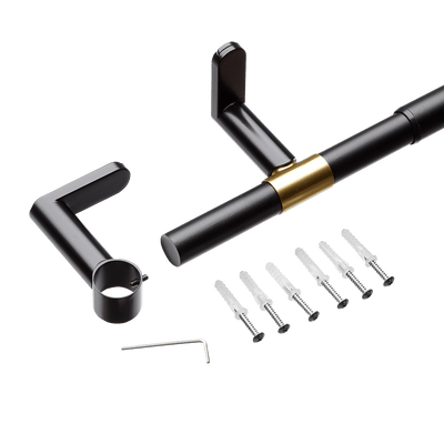 UMBRA Kit barre à rideaux Hautbois Noir Mat